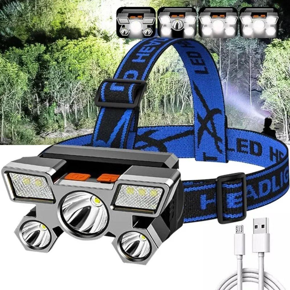 Strong Light Head Flashlight Super Bright Hiking Front Lanterns Led Headlamp  for Fishing Outdoor