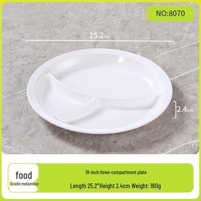 Plato de Cena Dividido Chu Yi Qi de 10 pulgadas Blanco de Melamina