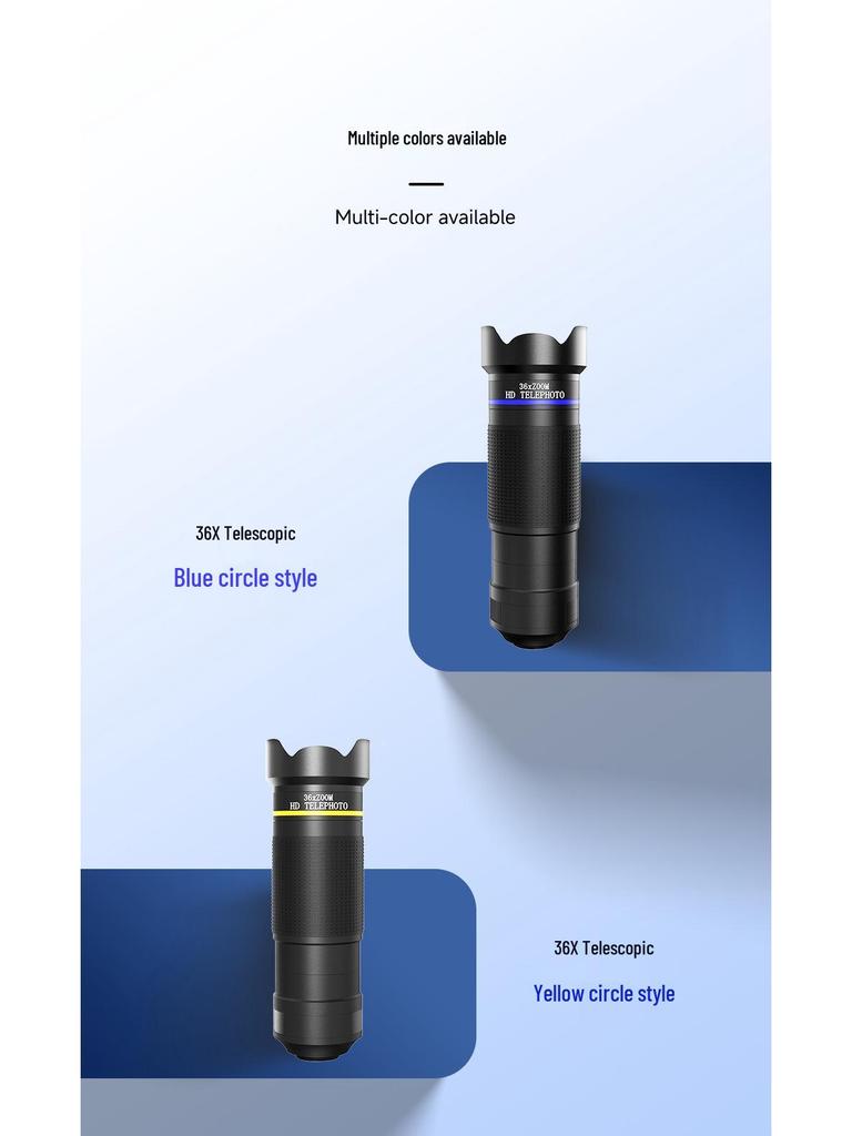 36x Telelens voor Mobiel: HD Monoculair met Breed Zicht voor Concerten, Vissen en Live Streaming