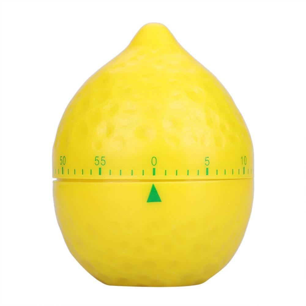 Mini Mechanical Kitchen Timer Lemon Shaped Alarm Clocks Kitchen Supply Cartoon Timer Studying