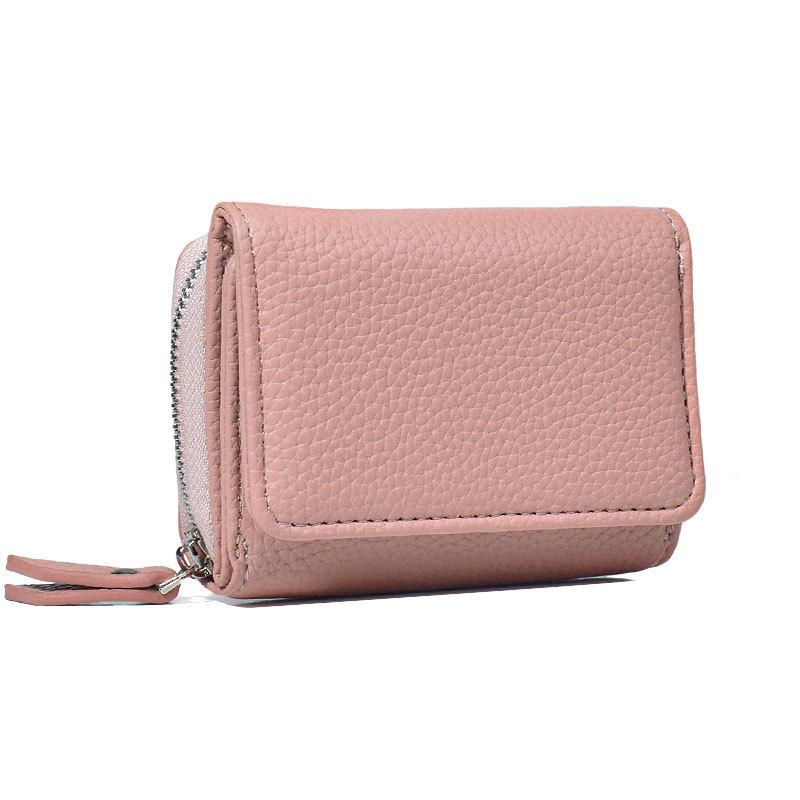 Japanese Style Women's Tri-fold Mini Leather Wallet: Large Capacity Multifunctional Coin Purse