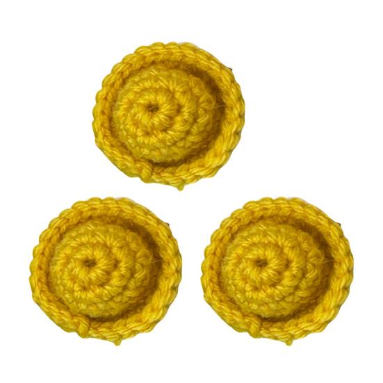 

3 шт. Мини-вязаные шапочки Ручной работы Миниатюрные шапочки Аксессуары для кукол Маленькие шапочки для DIY проектов Аксессуары для рукоделия Рождественское украшение жёлтый