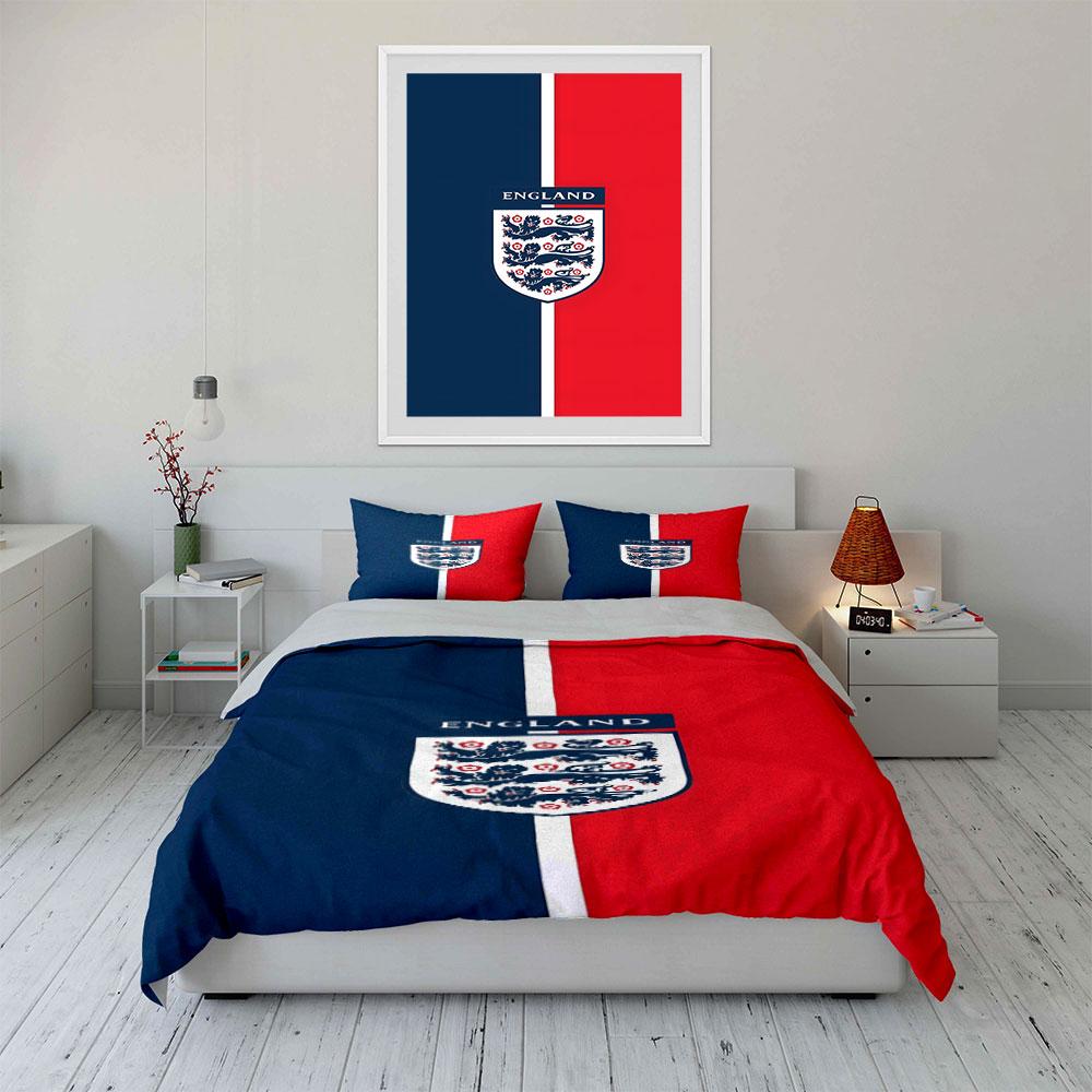England Emblem, Lions, Football. Bedding Sets Duvet Cover Sets Duvet Covers Pillowcases(1* Duvet Cover 2* Pillowcases Without Duvet Insert)