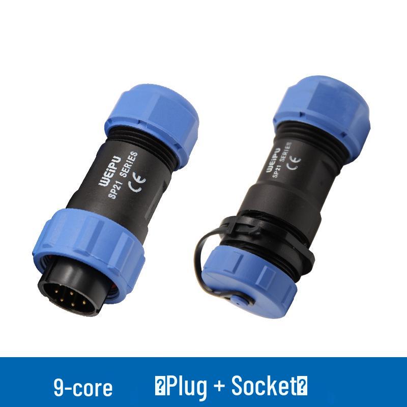 SP21 Series 12-Pin IP67 Waterproof Aviation Plug with Solder Connection