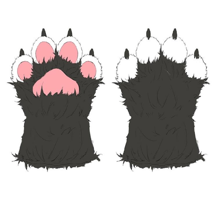 Милые перчатки-лапки животных Мультяшные плюшевые варежки-коготки Полный палец Косплей костюм