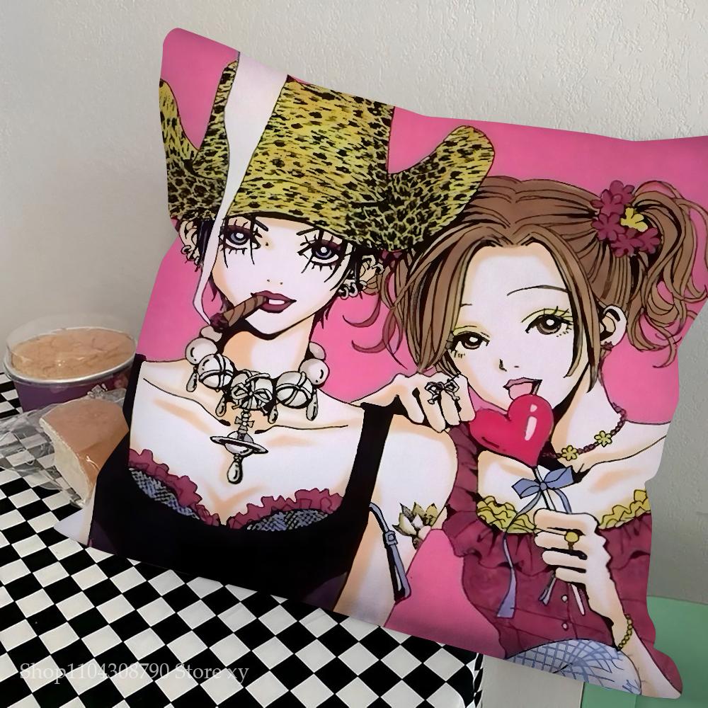1pc Cartoon Anime Oosaki Nana Pillow Case Square Pillow Bedroom Sofa Leisure Comfort Cushion Car Living Room Home Decoration