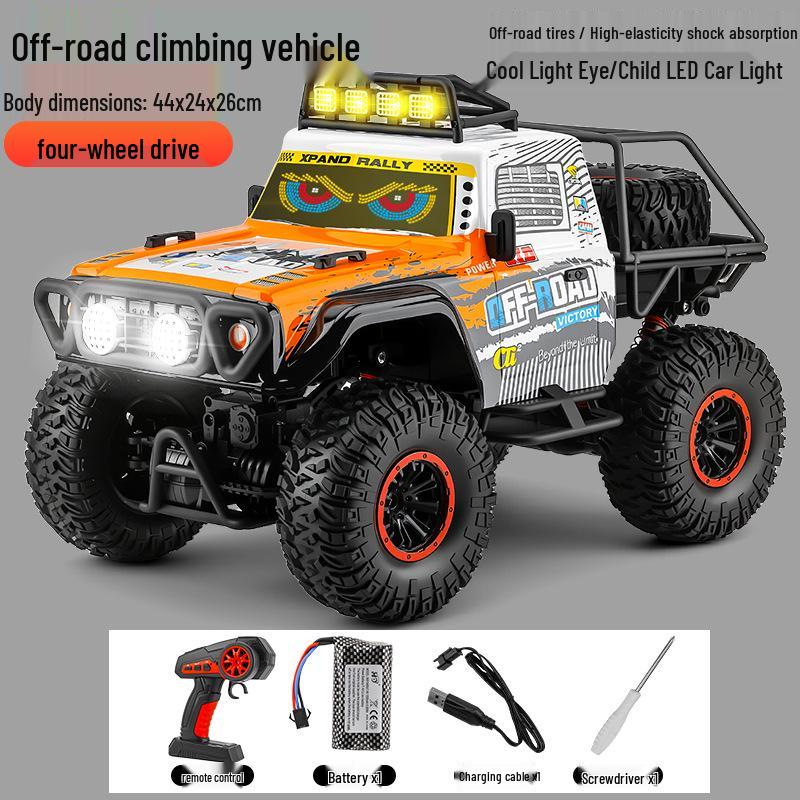 Six-Wheel Remote-Control High-Speed Off-Road Climbing Car with Lights & Music - Large Toy for Kids/Boys
