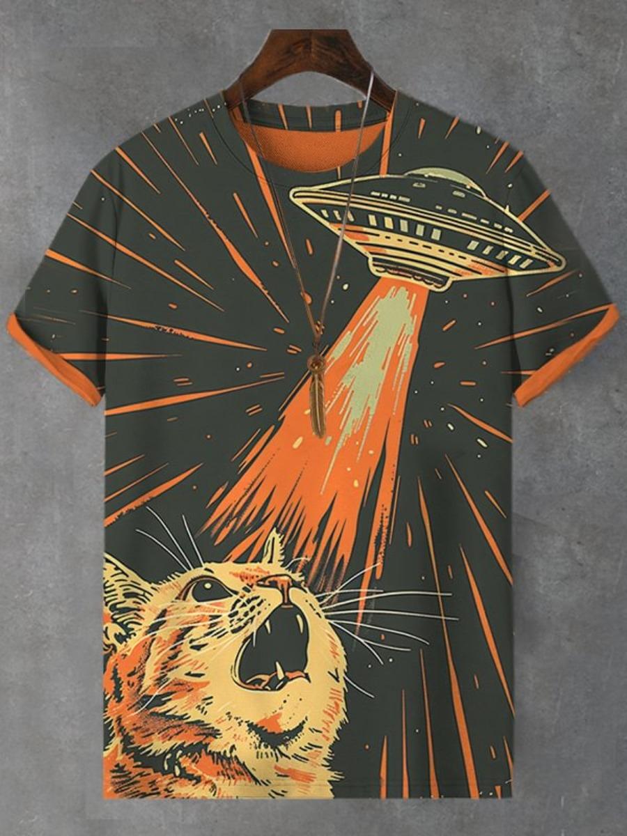 

Забавный лазерный кот динозавр арт 3D печатные мужские футболки мужские и женские футболки с коротким рукавом и круглым вырезом свободные повседневные топы с героями мультфильмов XL