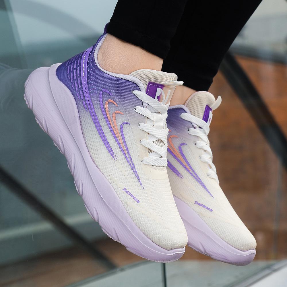 Douyin live stream running shoes, new fish silk mesh breathable running shoes, ultra-light soft-soled casual sports shoes, single shoes