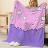 Cute Cloud & Star Flannel Blanket – Lightweight Soft Cozy Throw for Home, Couch, Bed, Halloween & Christmas Decor