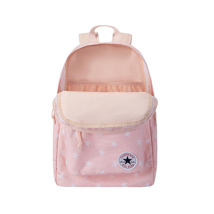 Converse Star Print Casual Versatile Polyester Backpack Women Backpack Seashell-Pink CV2633055GS-002