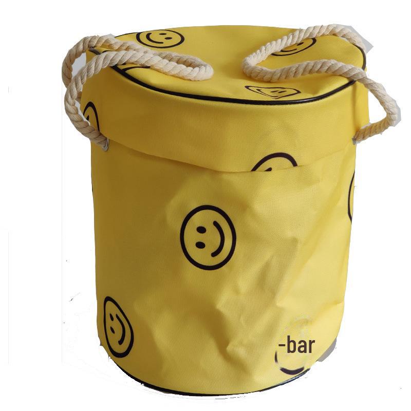 Sac exclusiv de depozitare cu șnur pentru jucării pentru copii, cu găleată rotundă mare detașabilă pentru piese de construcție