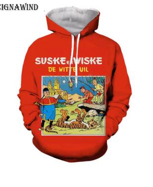 Fashion Women s T-Shirt Popular Cartoon SUSKE EN WISKE Hoodie Men s/Women s 3D Printed Hoodie Sweatshirt XXS