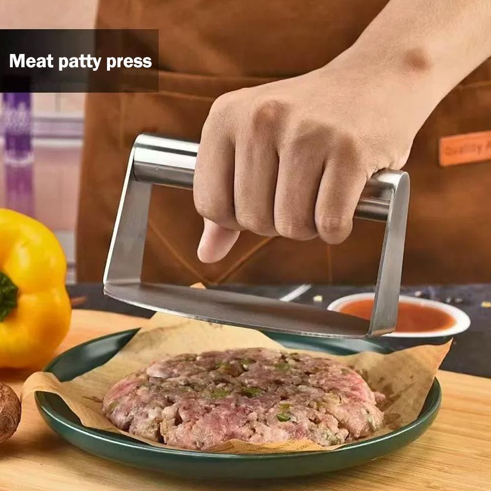 Edelstahl Smash Burger Presse Hamburger Patties Fleischstampfer Kreisförmige Fleischpresse Form für Feinkost Fleisch Küchenzubehör