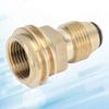 Solid Brass Propane Tank Adapter For LP Tank Service Valve Quick Connect Gas Tank Adapter Converts POL To QCC1/Type1