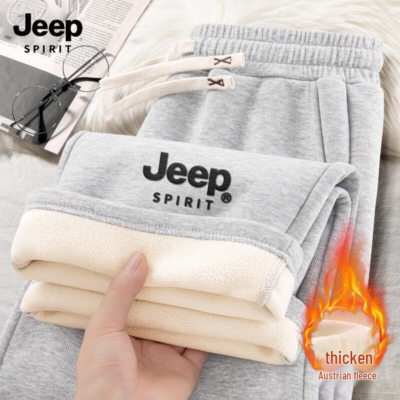 JEEP SPIRIT Men's 2025 Casual Fleece-Lined Thermal Pants
