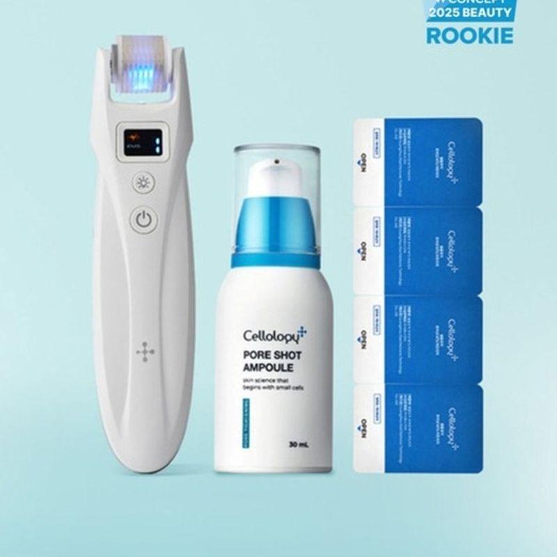 Cellology [Sebum Removal, Pore Reduction] Pore Shot MTS Set (MTS + 30ml Ampoule + 4 Cartridges) Foreshot MTS Set (MTS + Ampoule + 4 Cartridges)