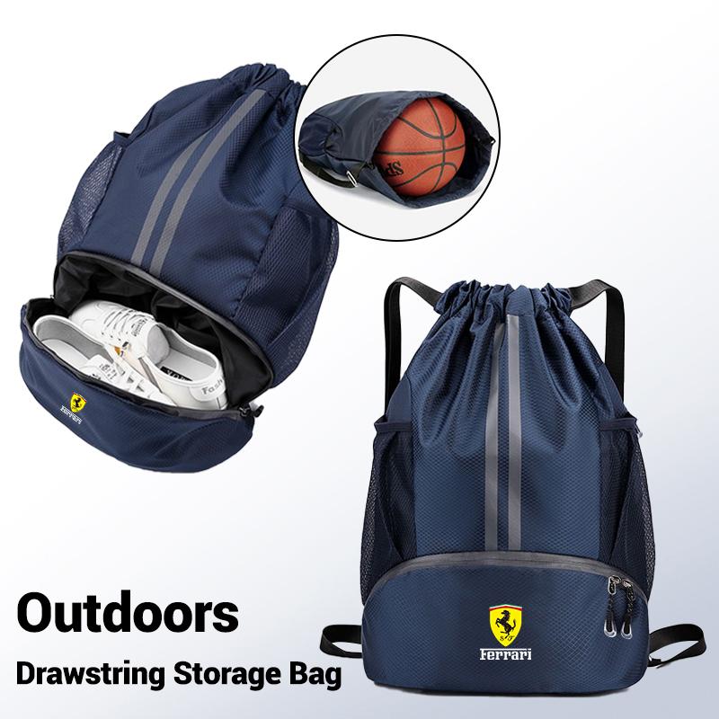 Gym Bag Fitness Backpack Women Men Basketball Backpack Outdoor Training Drawstring Sports Knapsack For Ferrari SP1 812 F40 SF90