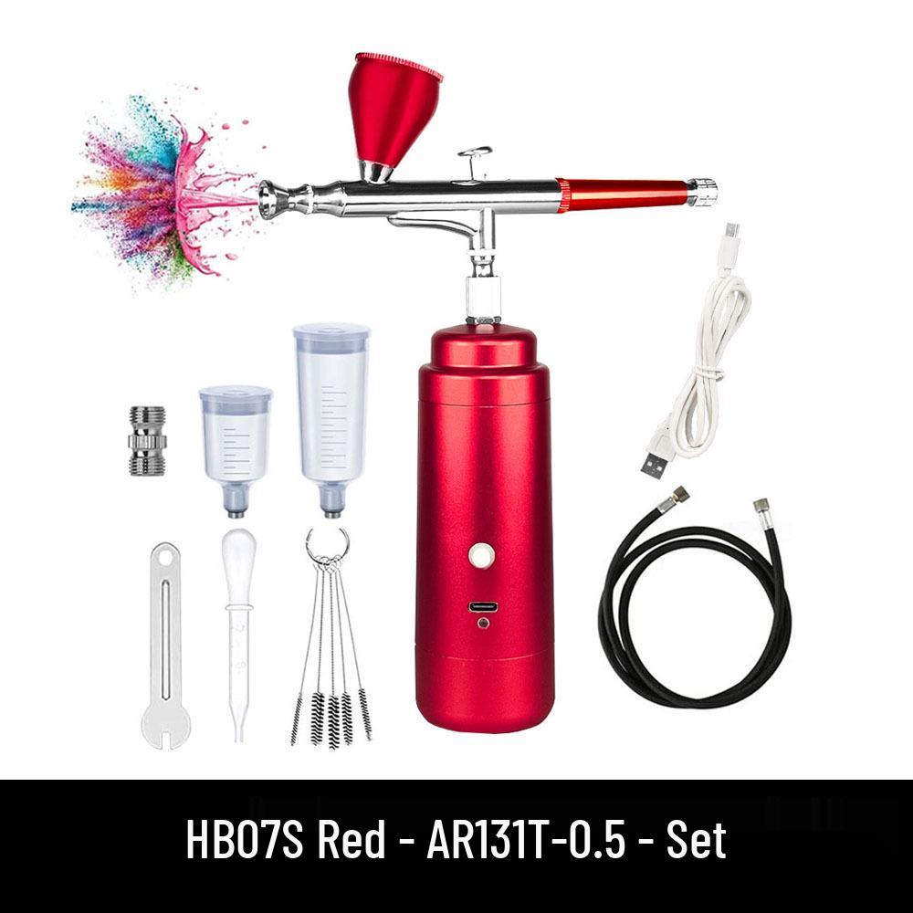 Multifunctional Airbrush Set with Acrylic Paint Spray Gun and Industrial Grade Air Pump for Model Coloring