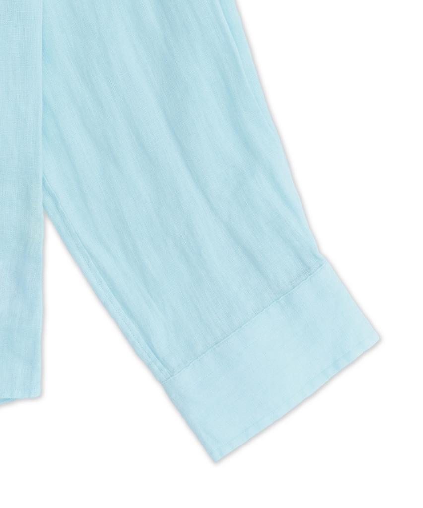 POLO RALPH LAUREN Custom Fit Linen Shirt - Aqua