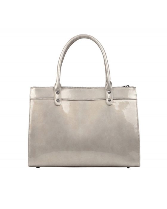 Sac à main - CHRISTIAN LACROIX - Argent - Verni - 36x26x13 cm - Zippée