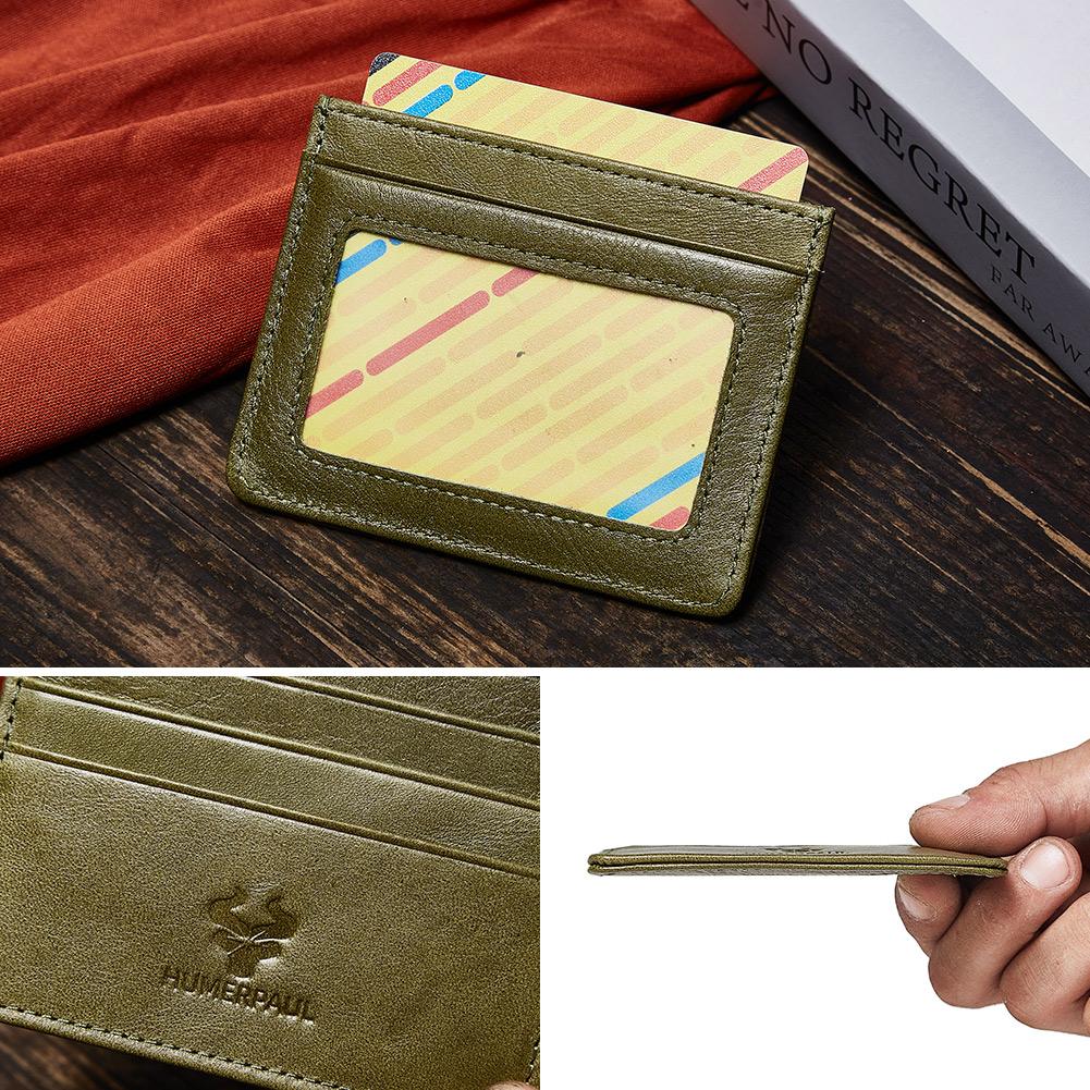 Humerpaul Кошелек из 100% коровьей кожи для карт зелёный — фото 11