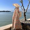 Dopamine Wears A Bohemian Vacation Suspender Dress for Women's Summer Loose and Thin Seaside Beach Dress