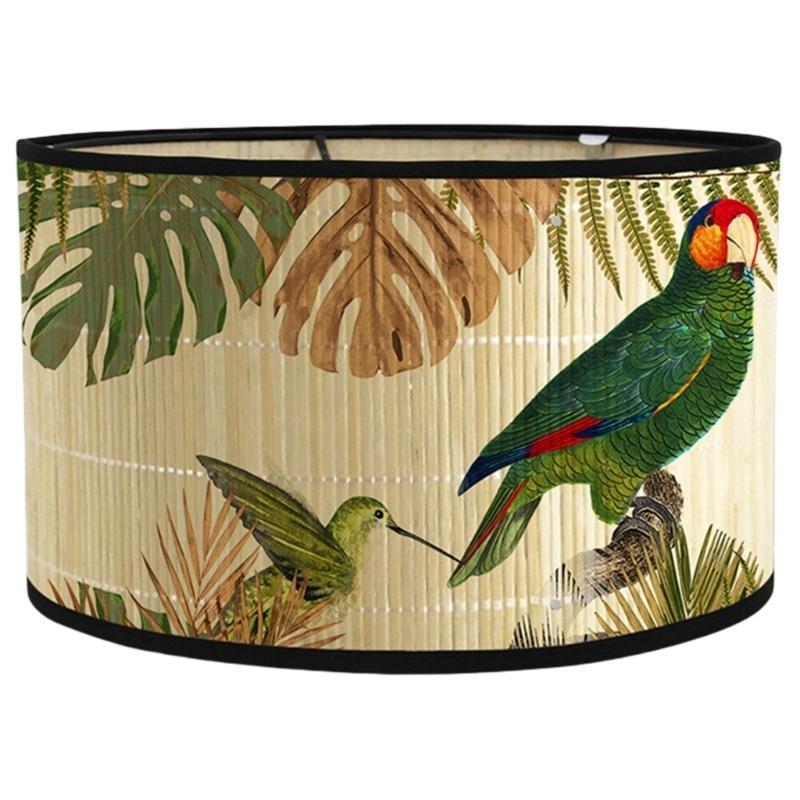 Drum Print Lampshade Wall Lamp Shade Decoration Vintage Chandelier Light Cover Printing Painting Lamp Shade