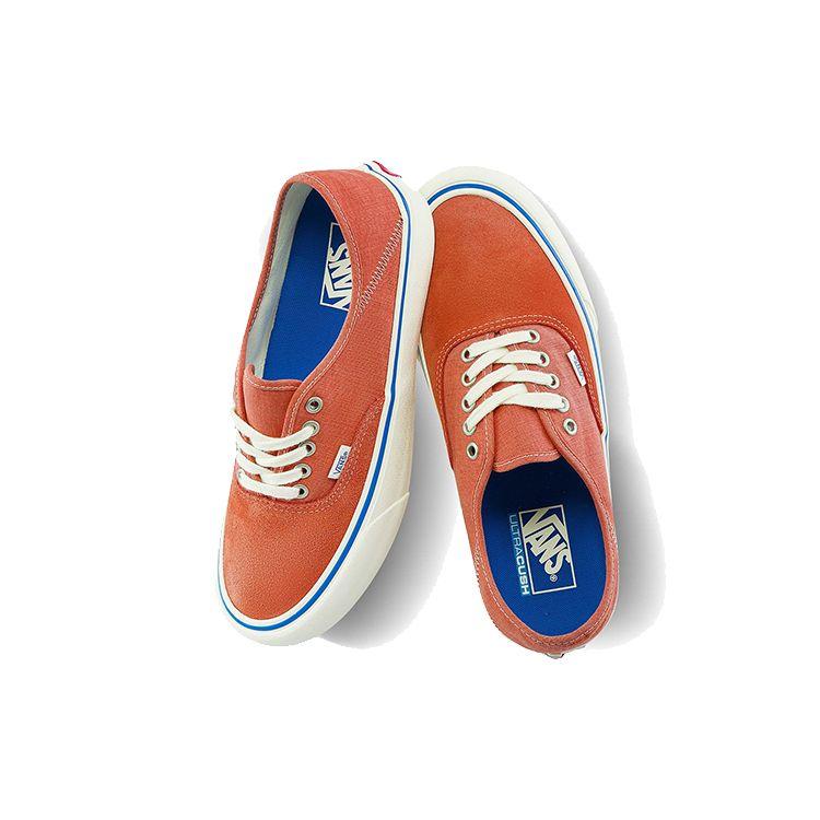 Vans Authentic Sf Shock Absorbing Durable Lightweight Breathable Low Top Skate Shoes Unisex Sneakers Orange White VN0A3MU64UH