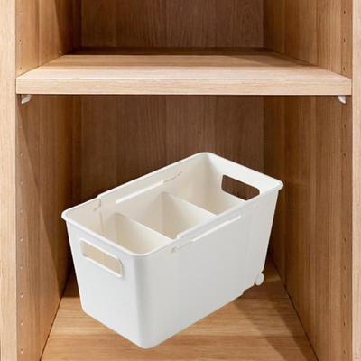 Adjustable Drawer Organizer, Divider Container with Roller, Kitchen Storage Organizer Desk