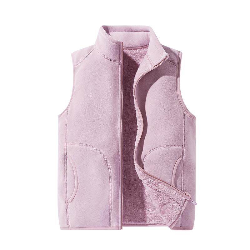 Höst- och vinterparjacka i fleece med extra fleece och förtjockad fleece för damers varma fleecejacka