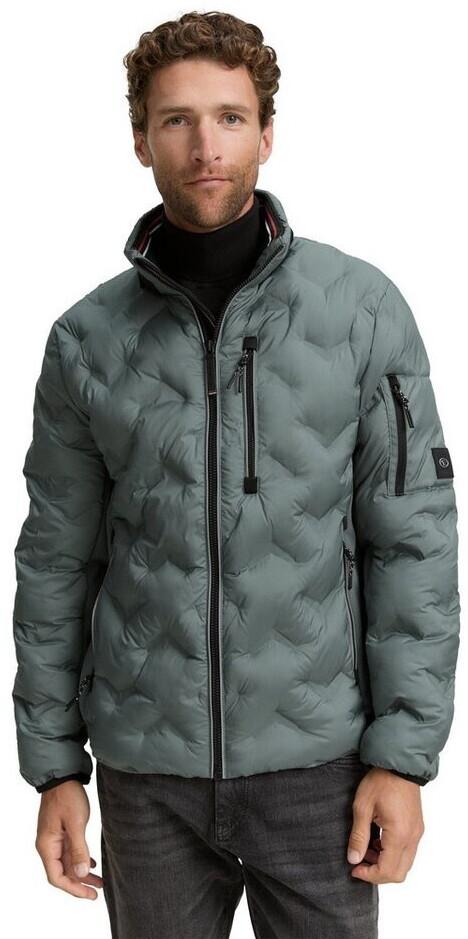 Winter Jacket Tom Tailor Hybrid Quilted Jacket with Detachable Hood Washed Jasper Green