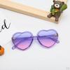 2 Pieces Colorful Heart Sunglasses UV400 Transparent Eyeglasses Eyewear Round for Girls Gift Boys
