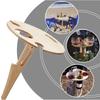 Outdoor Portable Foldable Wine Table Garden Lawn Picnic Wood Wine Rack Round Table