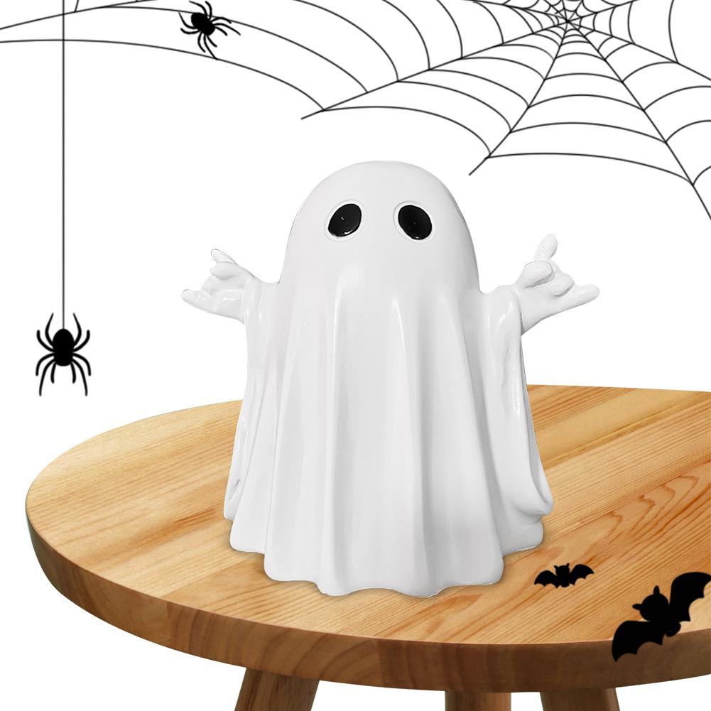 Halloween Funny Ghost Statue Cute Rock Ghost Statue Cute Finger Ghost Ornaments for Indoor & Porch Halloween Decor