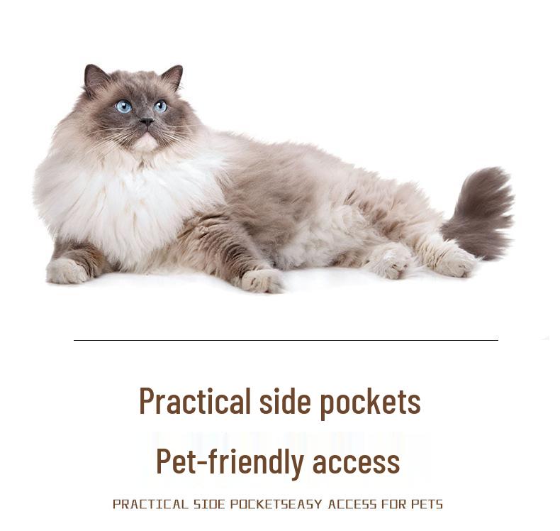 Foldable Crossbody Pet Carrier Backpack - Large Capacity, Breathable Cat & Dog Bag