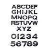 1PC 25mm3D Metal Alphabet Black Badge  Letters Numbers Stickers Automobiles  Stickers Decoration Car Accessories