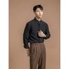 Mens Stand Collar Non Iron Slim Fit Long Sleeve Cool Casual Shirt
