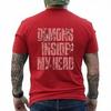 Demons Inside My Head T-Shirt Dark Gothic Quote Graphic Tee Streetwear