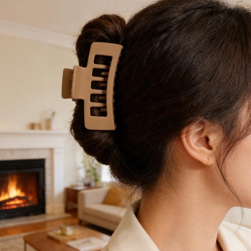 Square Plastic Hair Claw Clip For Women Secure Grip Lightweight Hair Accessory Hairpin For Comfort And Styling