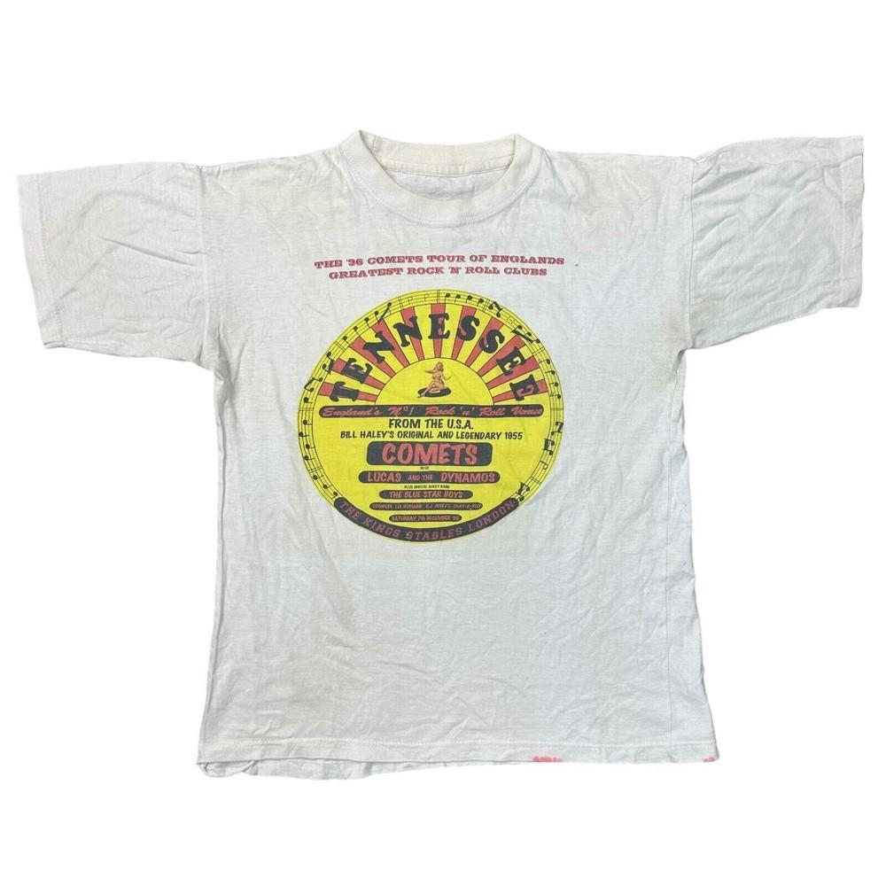 

Vintage Comets T-shirt Top 96 Comets Tour Graphic Print Retro White Mens S