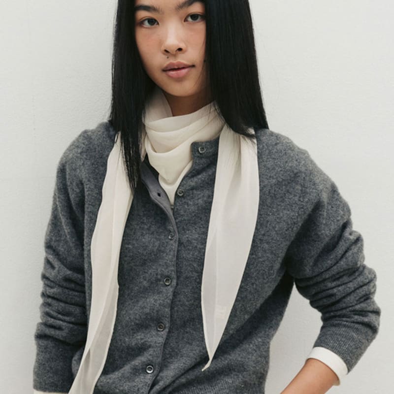 

THE RYE Silk Chiffon Scarf(Lighe Beige) FREE