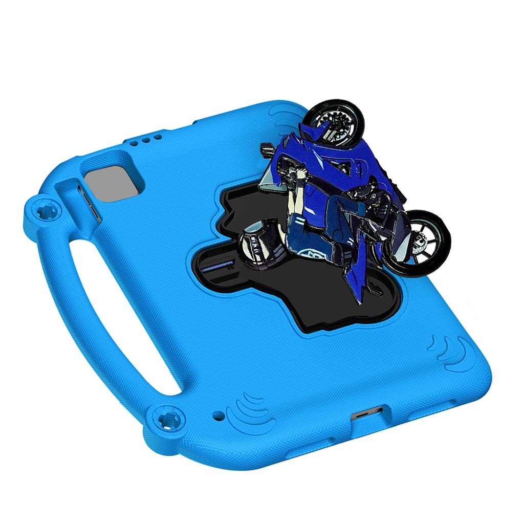 EVA Protective Case with Motorcycle Style Stand Shockproof Tablet Cover with Portable Handle Precise Cutouts Fits for