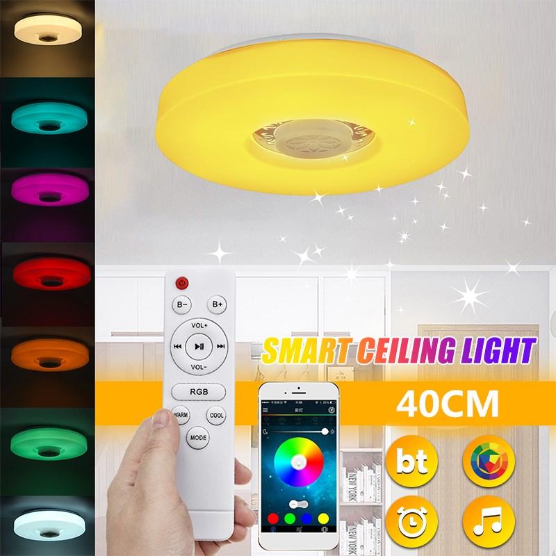 Smart  Led Ceiling Light With Remote Control Bluetooth Speaker Modern App Dimmable RGB Music Ceiling Lights for Bedroom Livingroom 34/40cm 220V