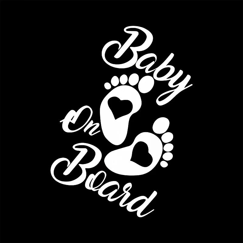 Baby On Board Warning Text for Mothers, Dads, Pregnant Women, Personalized Rear Window Car Stickers Accessories