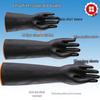 Durable Black Latex Gloves: Corrosion & Alkali Resistant, Thick, Waterproof, Industrial Use