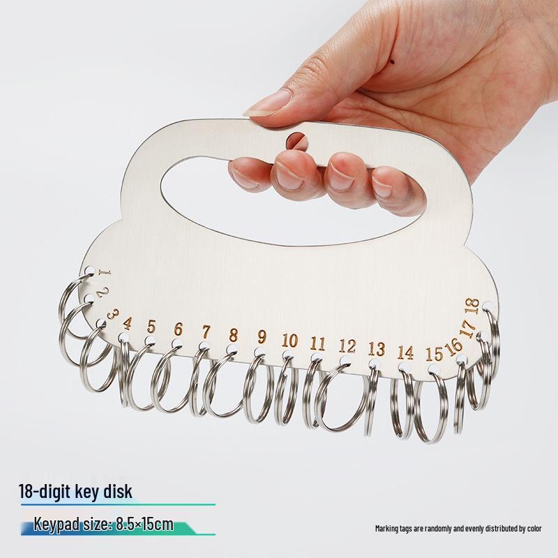 Stainless Steel Round Key Disk with Tag Ring for Key Management and Storage