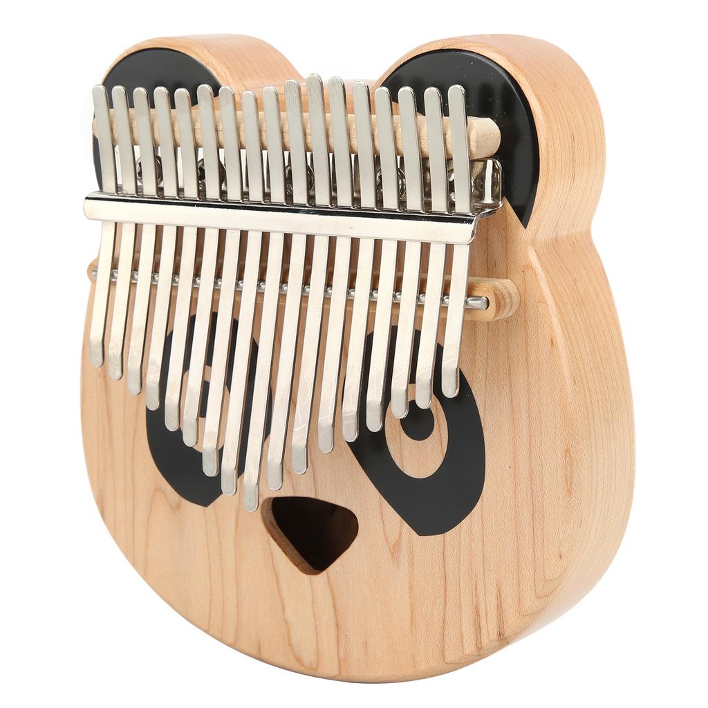 Kalimba Thumb Piano Maple Panda Music Instrument with Sticker for Children Beginner M‑7