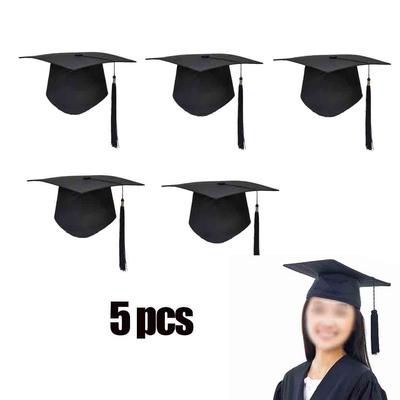 5pcs Academic Hat Acrylic Fibers Headwear Academy Souvenir Caps Cosplay Supplies Pendent Unisex Graduation Hat Master