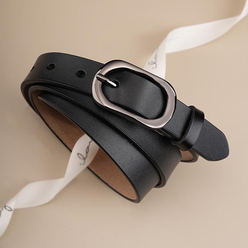 Women'S Belt, Leather Without Interlayer, High-Quality Girdle With Coat, Jeans Pin Buckle Belt, Women'S